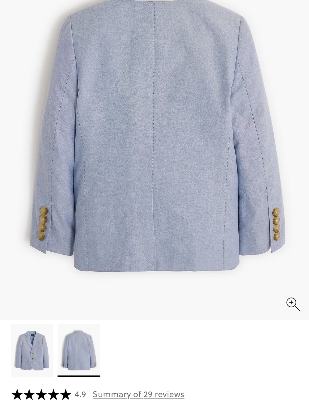J.Crew Crewcuts Thompson Boys Suit Size 12 Cloudy Blue Oxford - Picture 2 of 6